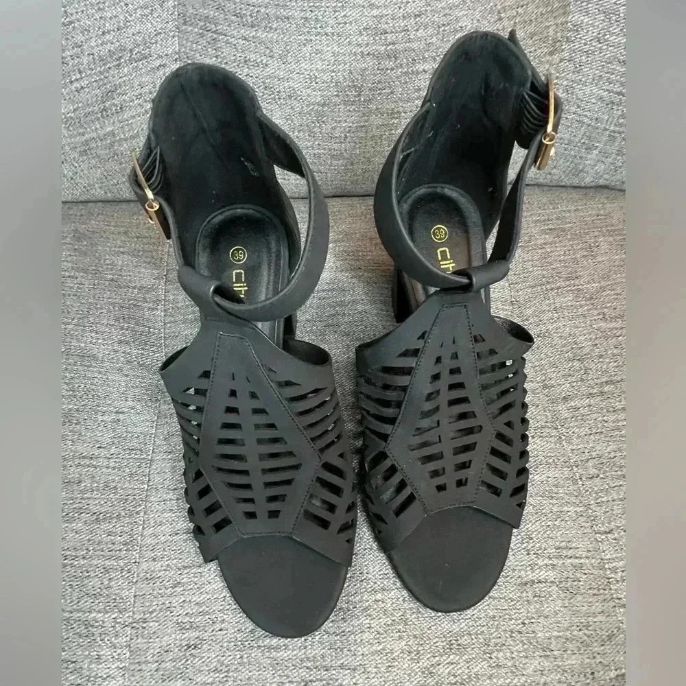 ☘️ NWT City Chic Black Azra Heel, Size 8W - Picture 2 of 7